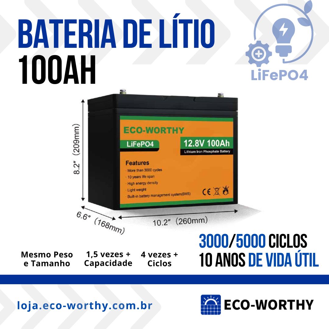 Loja Eco-Worthy, Baterias de Lítio